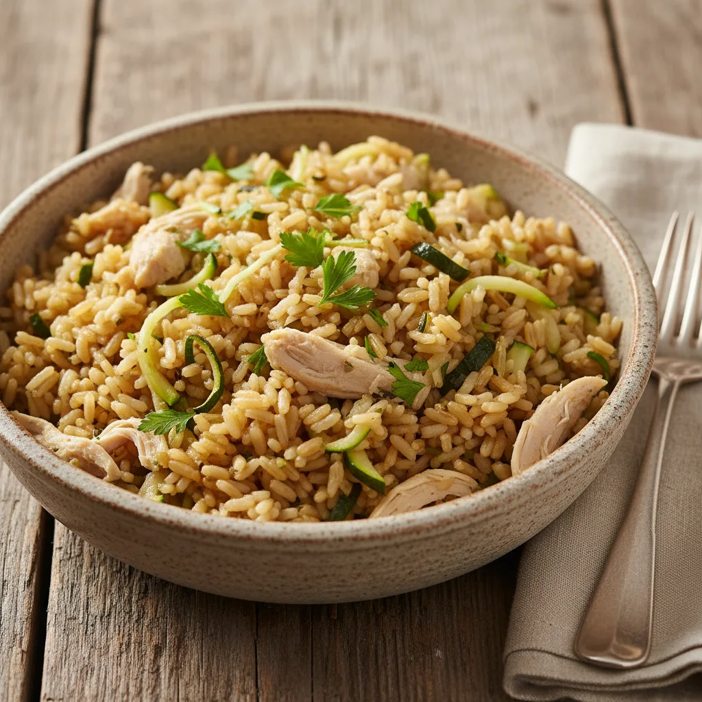 Arroz com Frango e Abobrinha: Uma Refeição Rápida e Saudável