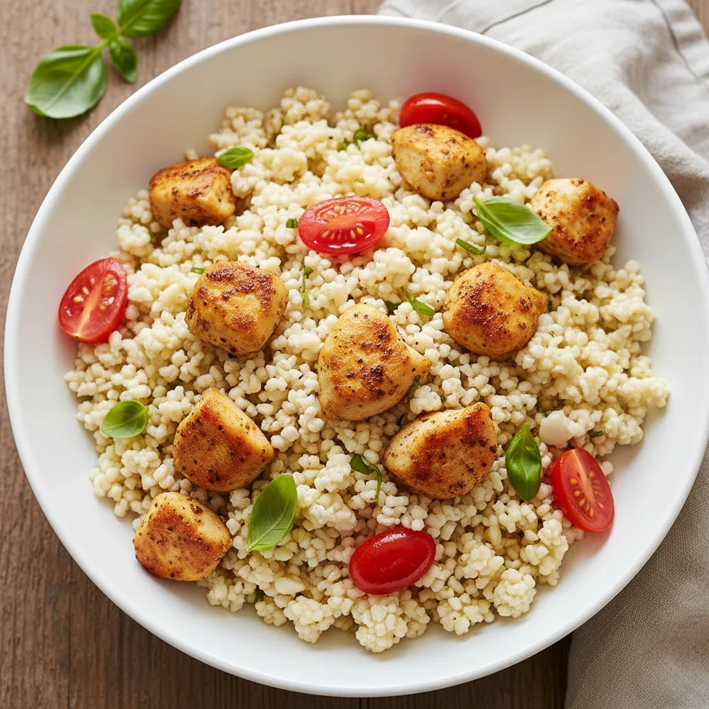 Arroz de Couve-Flor com Frango da Juju Guerra
