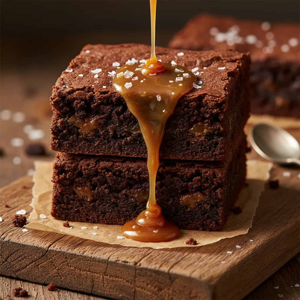 Brownie de Caramelo e Chocolate Amargo Irresistível