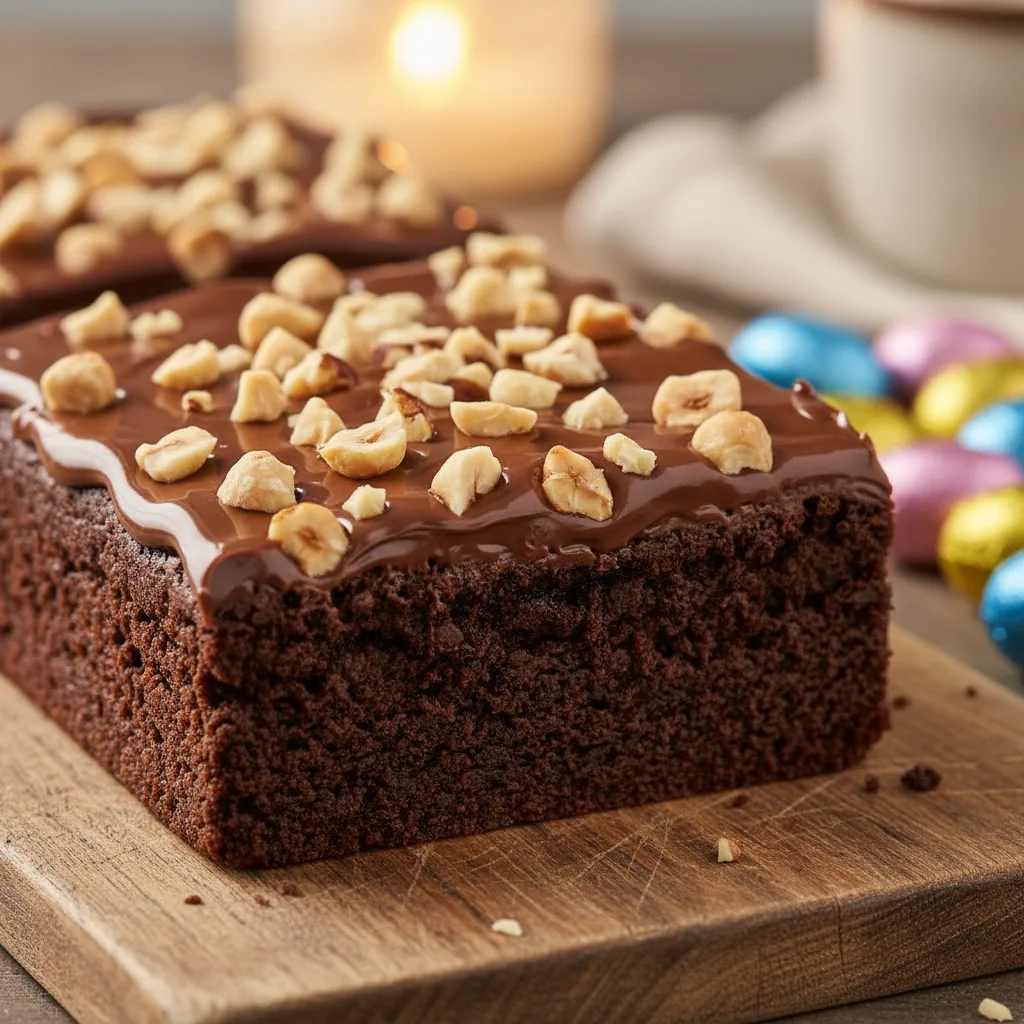Brownie de Páscoa com Ganache de Nutella