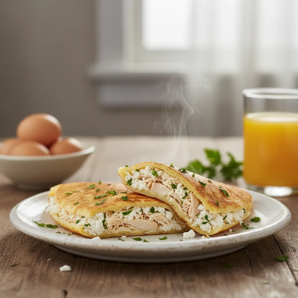 Crepioca Proteica de Frango e Ricota: Rápida e Saudável