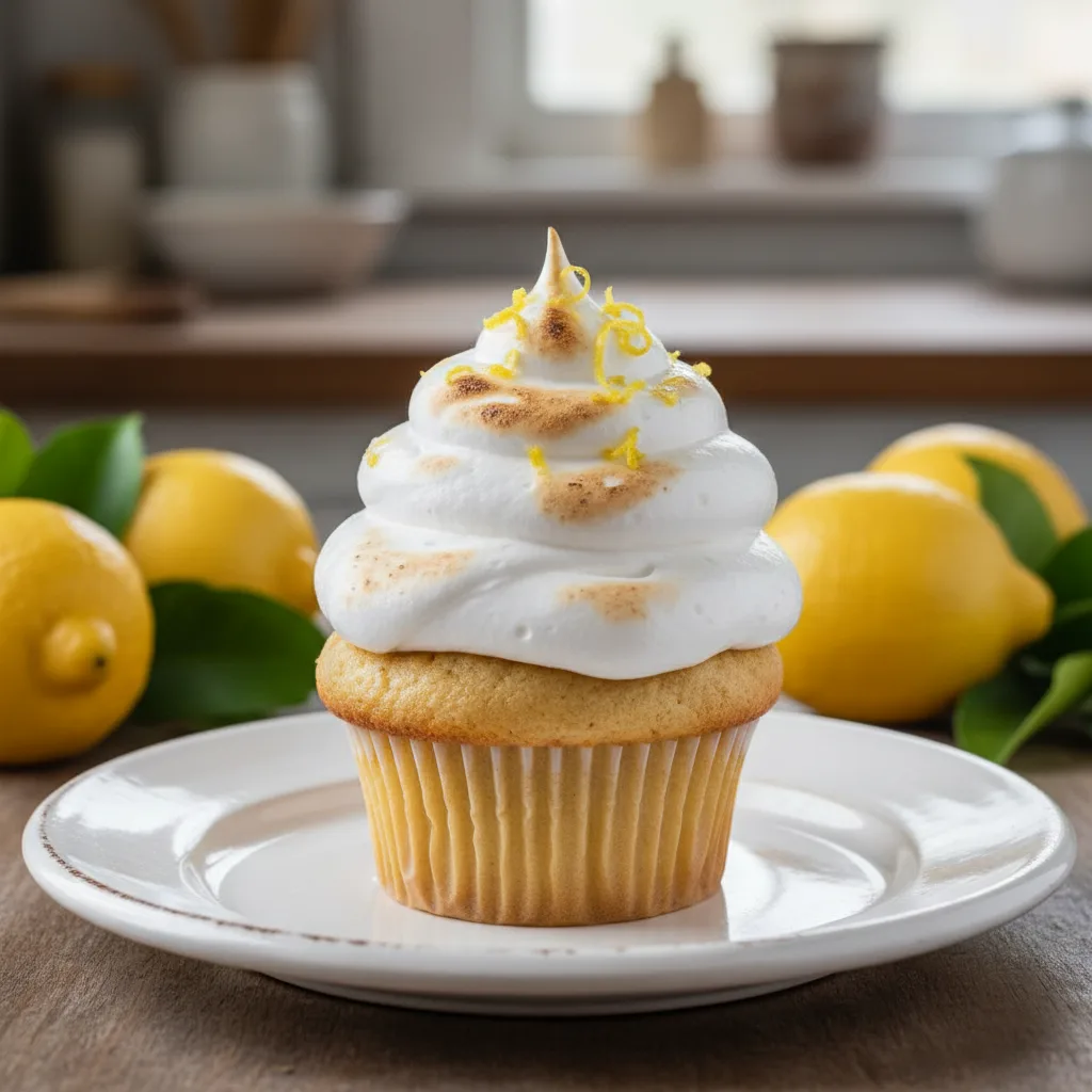 Receita de Cupcake de Limão Siciliano com Merengue Suíço
