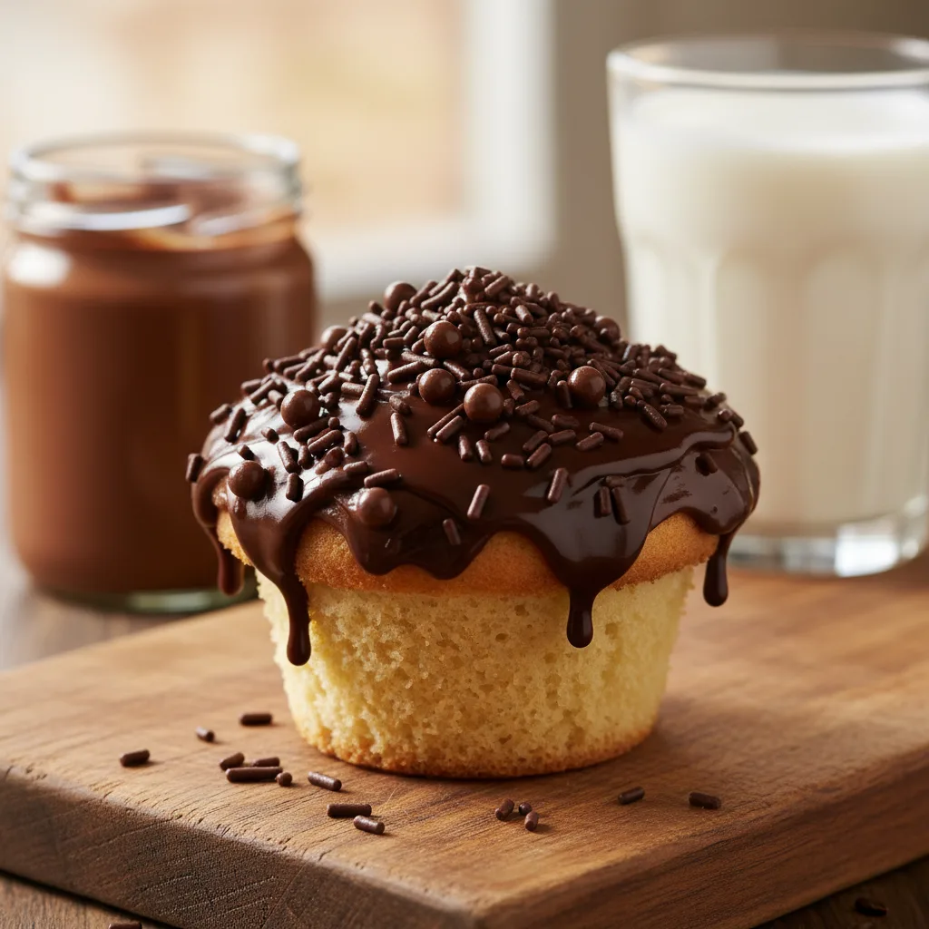 Cupcake de Nutella com Cobertura de Brigadeiro