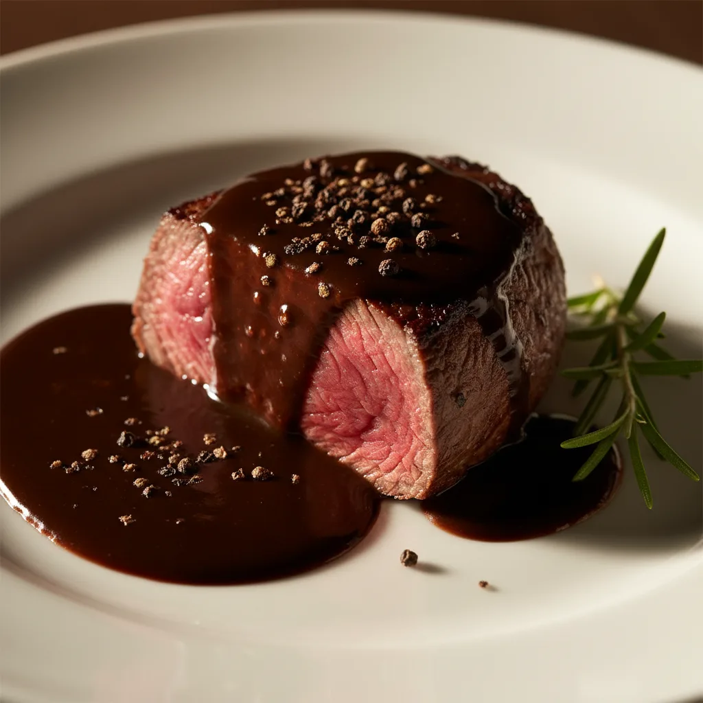 Filé Mignon ao Molho de Chocolate Amargo e Pimenta