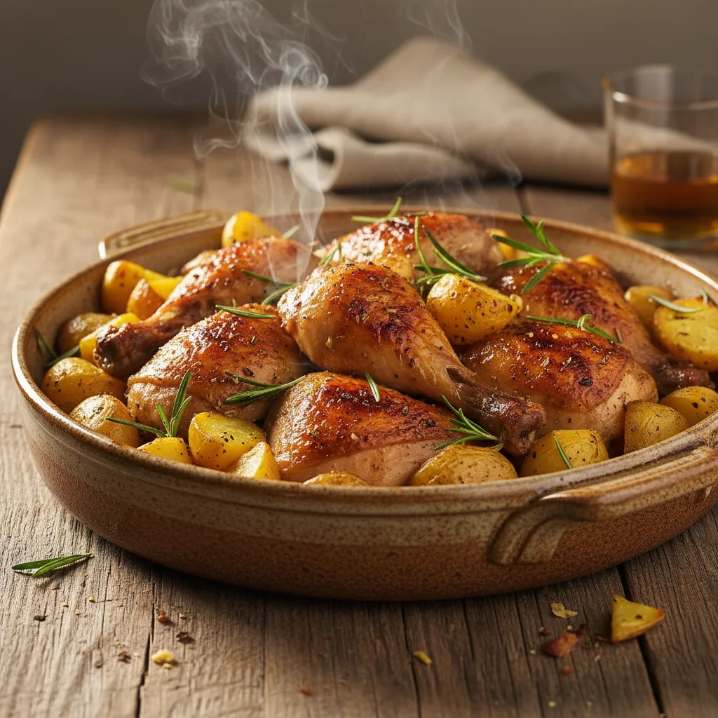 Frango Assado com Batatas Douradas: Receita Clássica e Suculenta