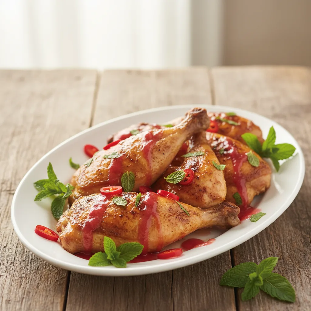 Frango Assado com Molho de Melancia e Pimenta: Receita Agridoce