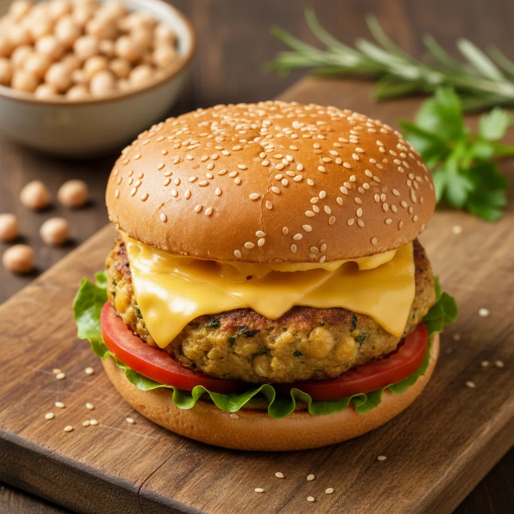 Hambúrguer de Grão-de-Bico: Uma Opção Saborosa e Saudável