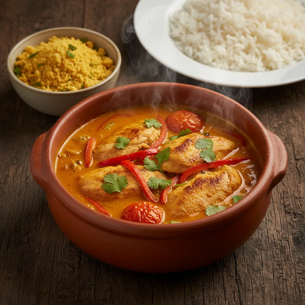 Moqueca de Frango com Farofa de Milho: Receita Cremosa e Fácil
