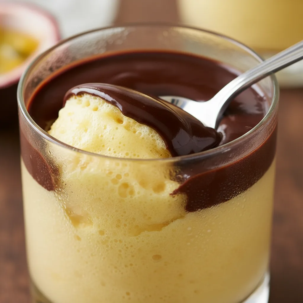 Mousse de Maracujá com Ganache