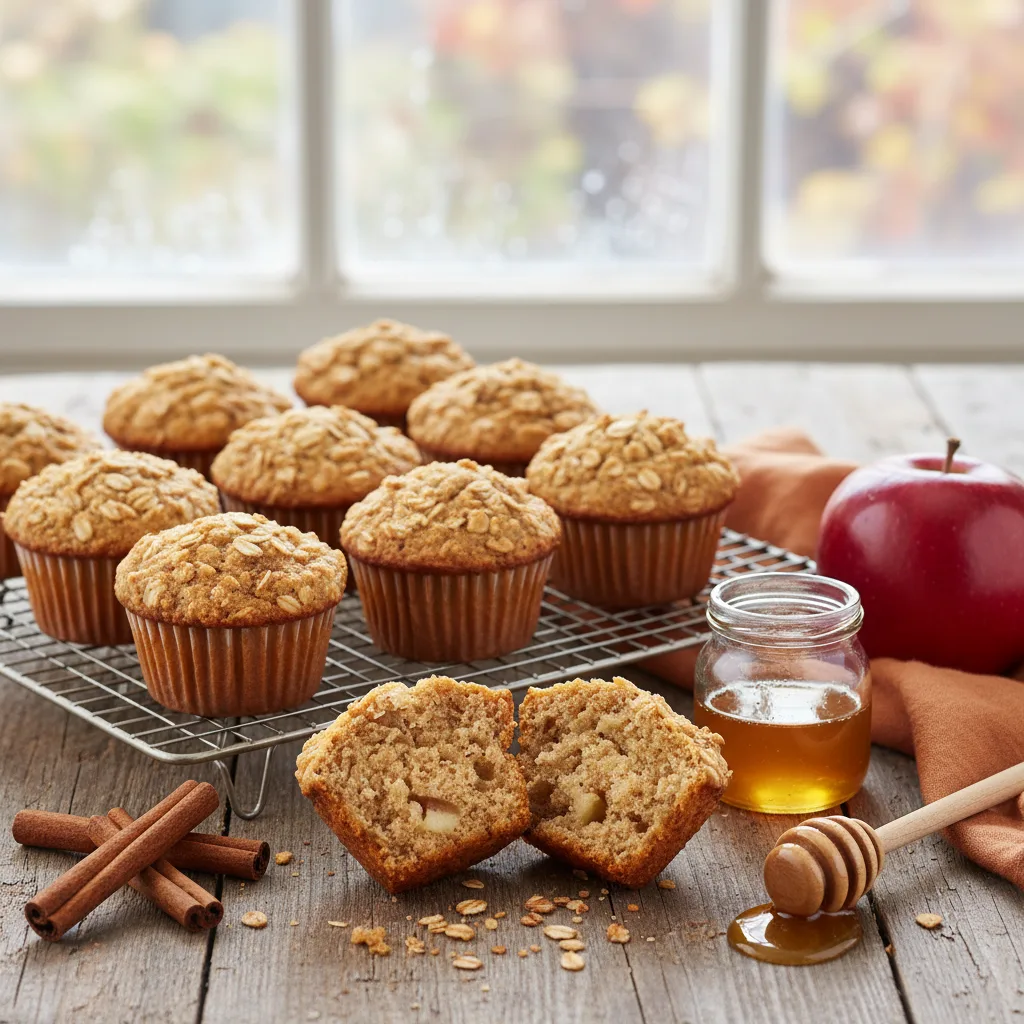 Muffins de Aveia e Maçã com Especiarias: Um Lanche Aconchegante e Saudável