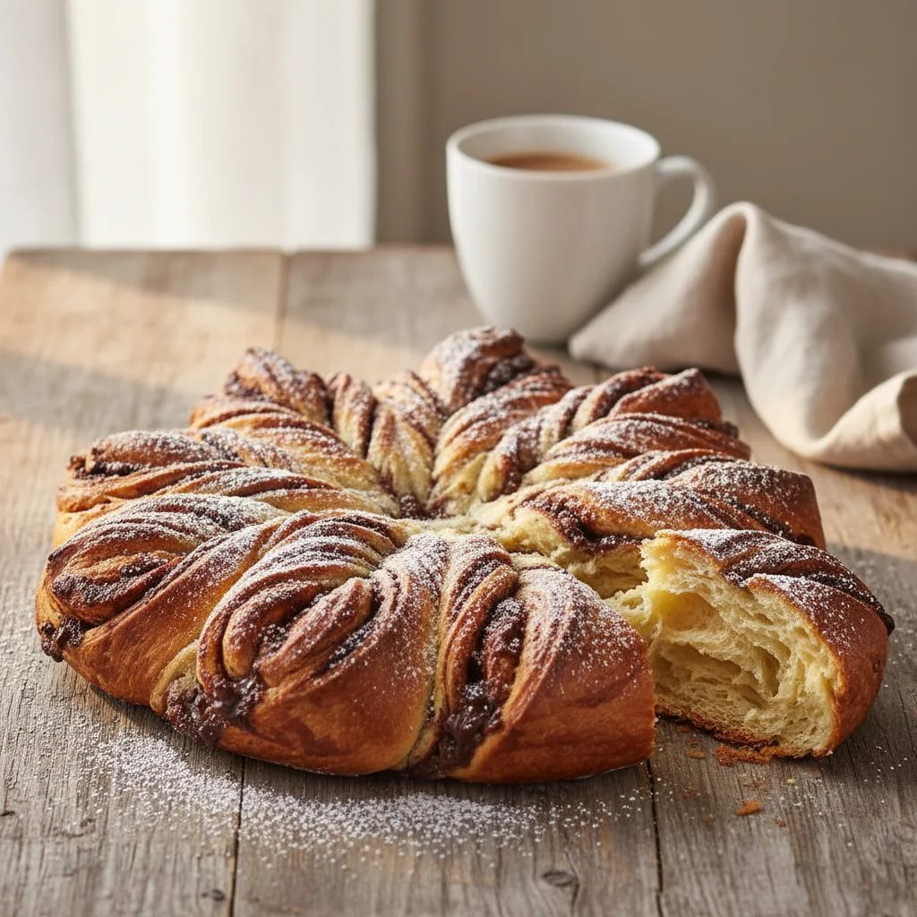 Pão Estrela de Nutella: Receita de Brioche Recheado