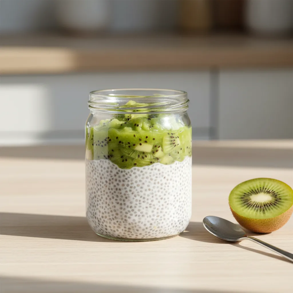 Pudim de Chia com Kiwi: Opção Saudável e Refrescante