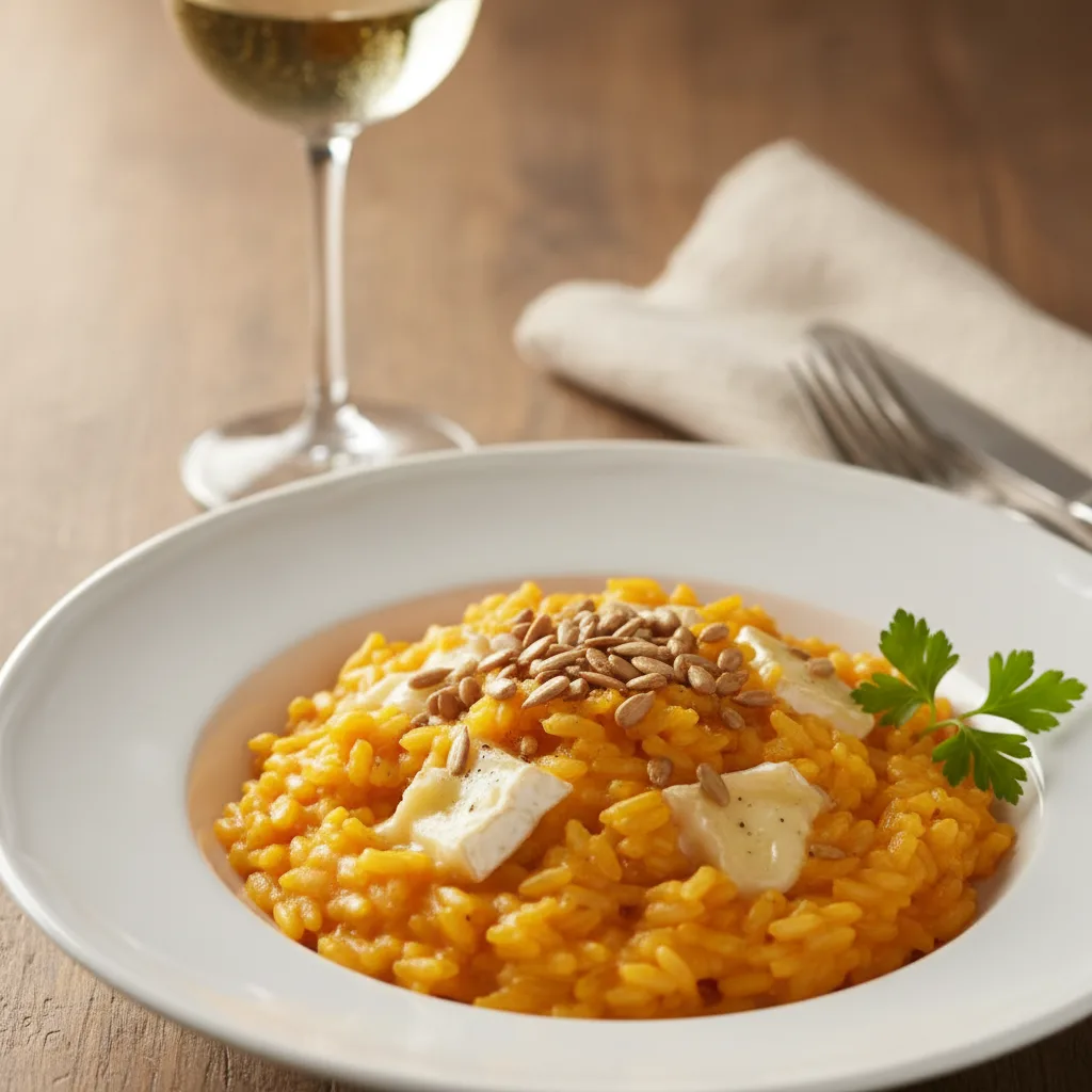 Risoto de Cenoura com Queijo Brie e Sementes: Delícia Cremosa