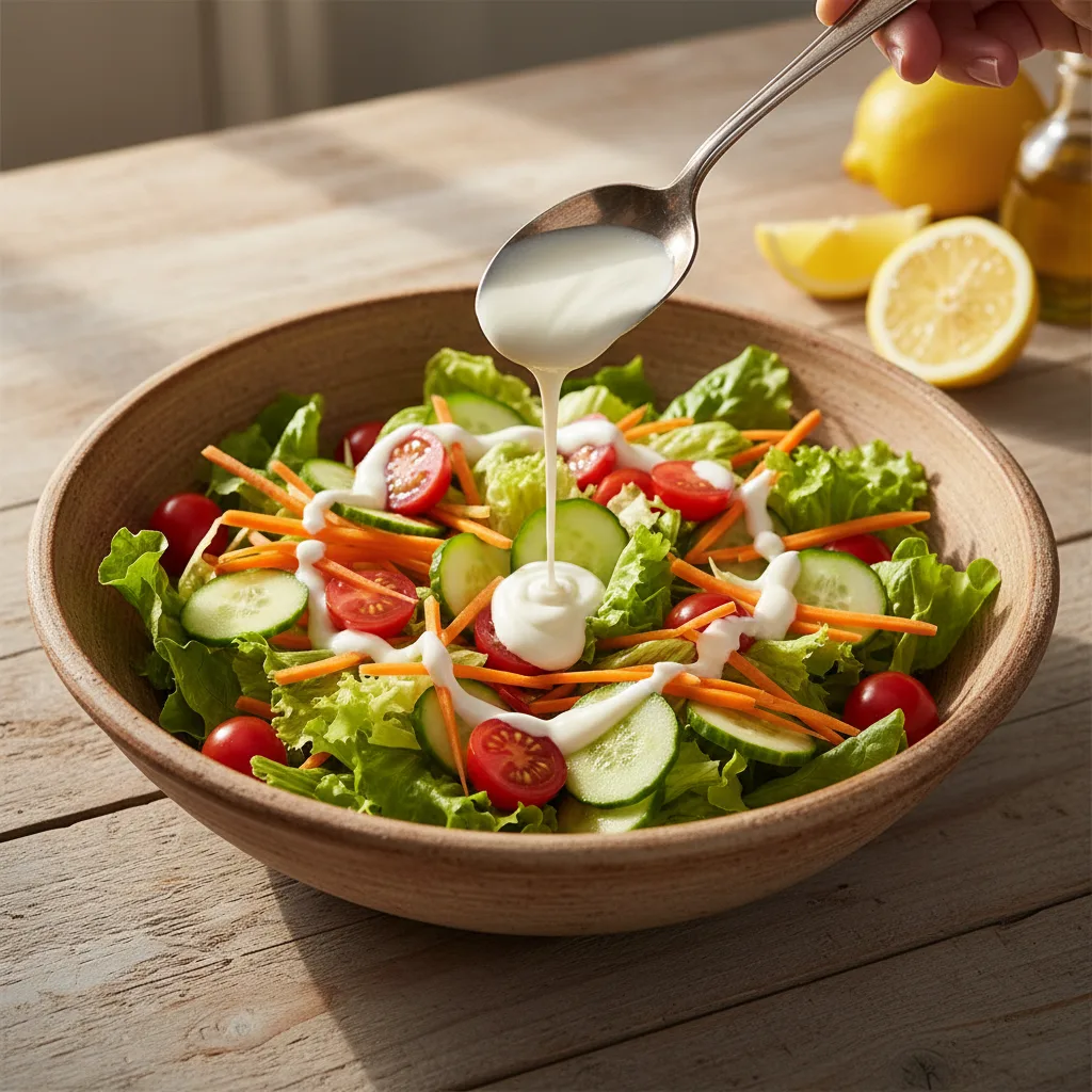 Salada Colorida com Molho de Iogurte e Limão