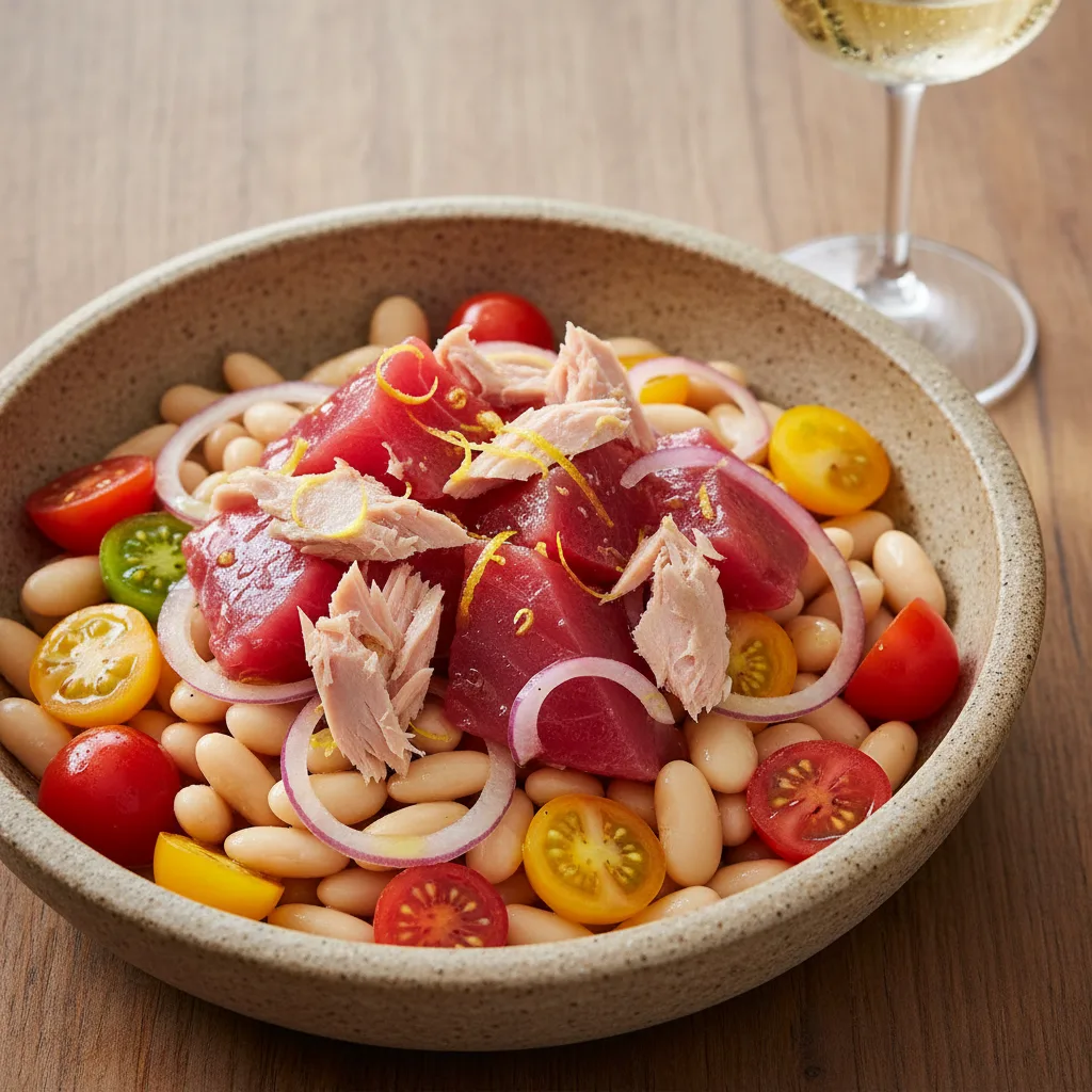 Salada de Feijão Branco com Atum: Refrescante e Sofisticada