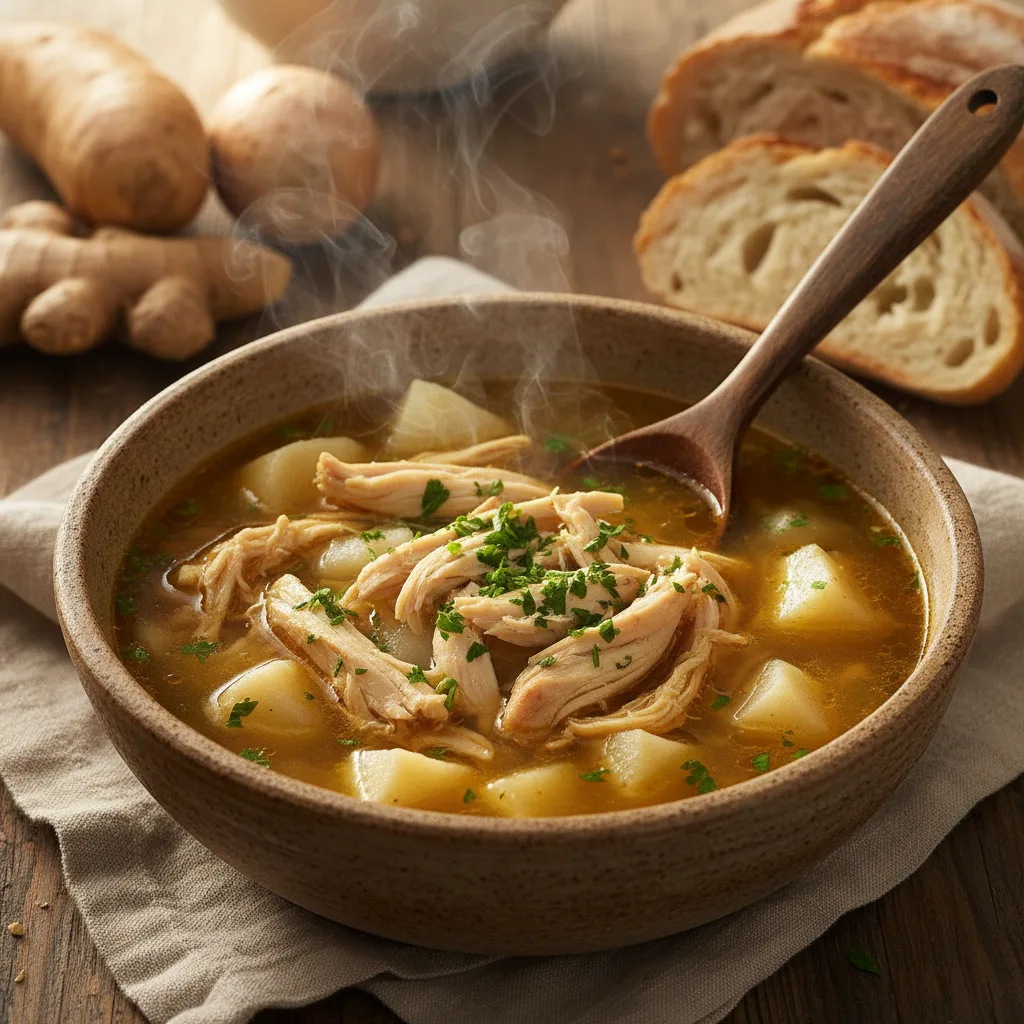 Sopa de Cará com Frango e Gengibre: Receita Reconfortante e Termogênica