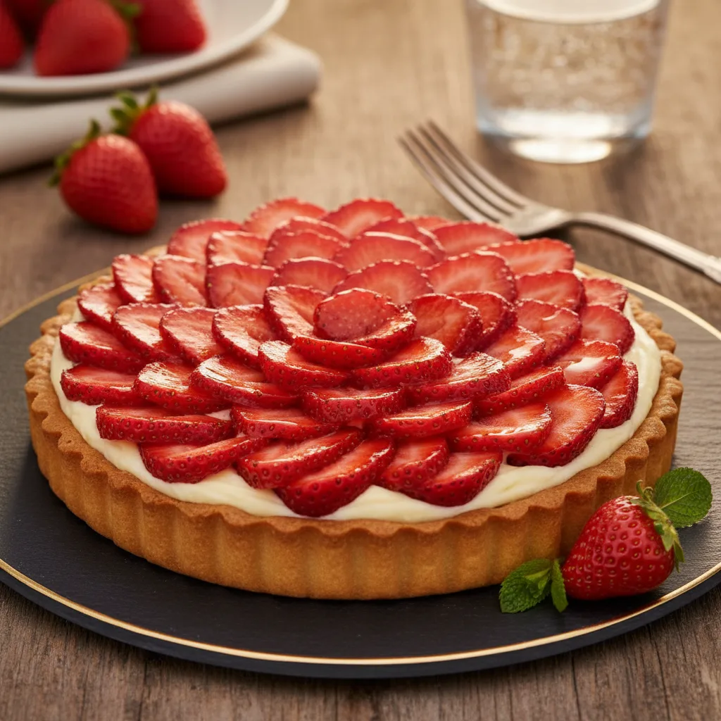 Torta Espelhada de Morango