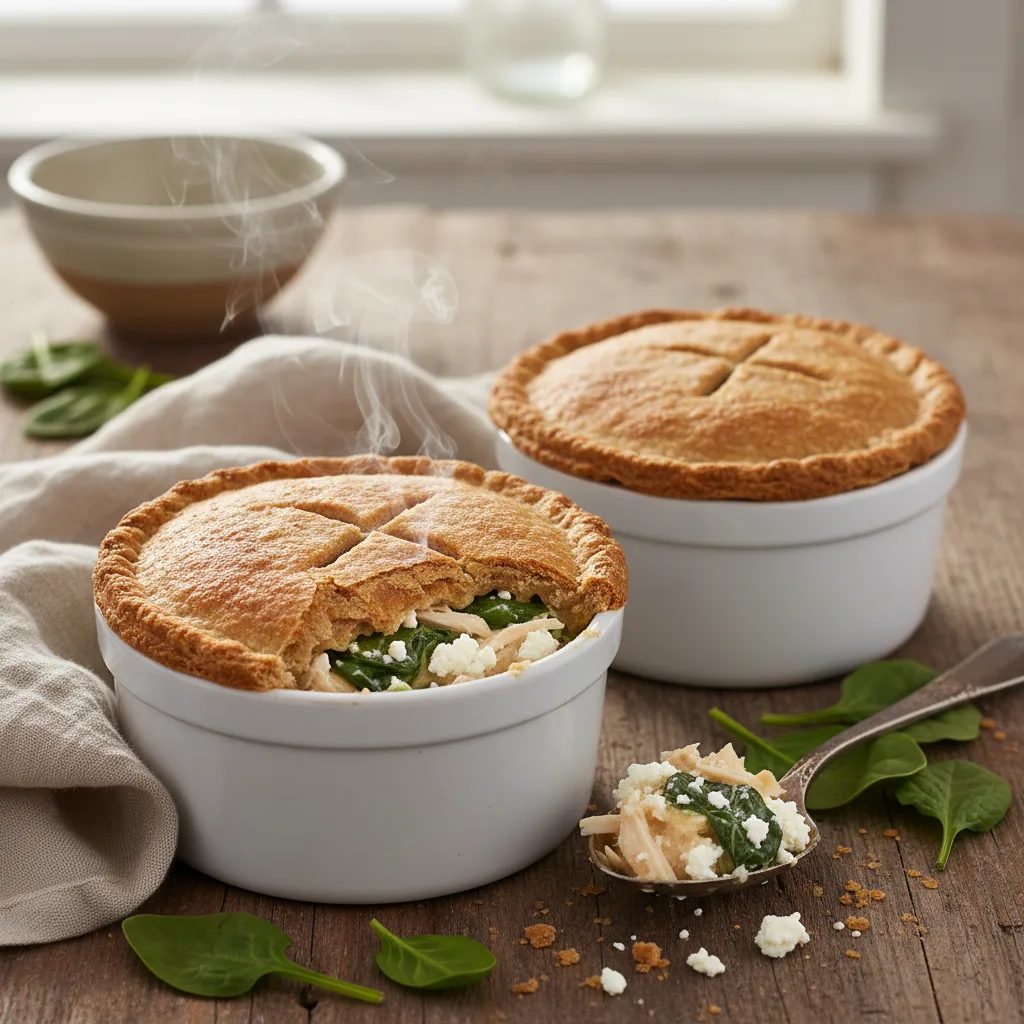 Torta Integral de Frango com Espinafre