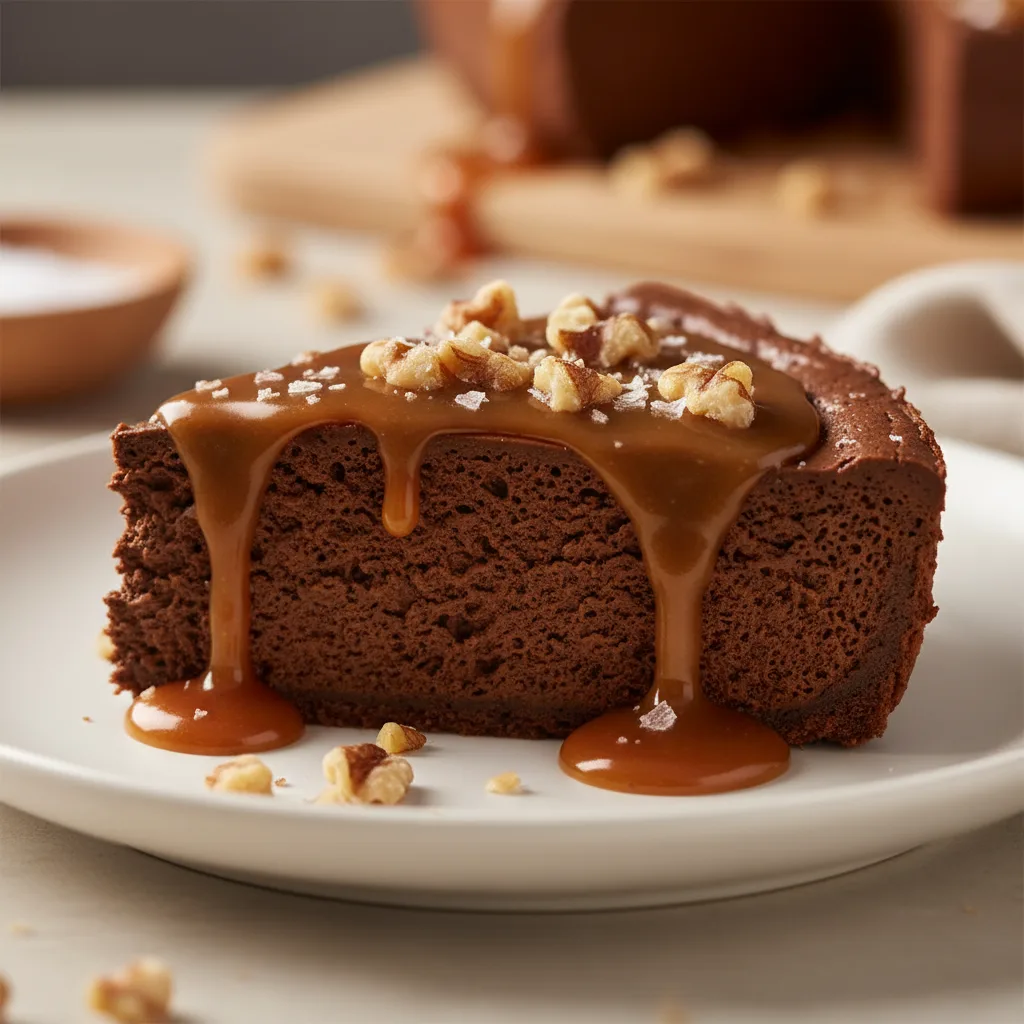 Torta Mousse de Chocolate com Caramelo Salgado